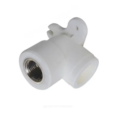 Угольник PP-R комбинированный белый ВР Дн 25х1/2" с креплением PRO VALFEX 10120025-PRO