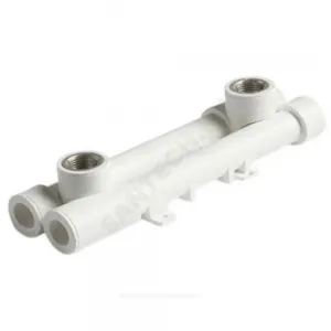 Планка (настенный комплект) PP-R монтажная универсальная белая Дн 20х1/2" ВР RTP (РосТурПласт) 14185