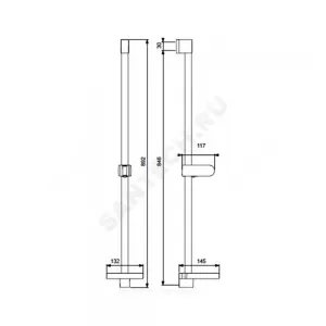 Штанга для душа с мыльницей L=900мм FRESH Vidima BA220AA