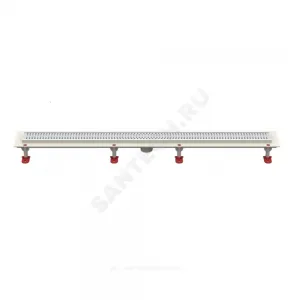 Лоток душевой с "сухим" затвором Дн 50 1000х66мм с нержавеющей решеткой вертикальный выпуск ТП-50 Татполимер 101200273