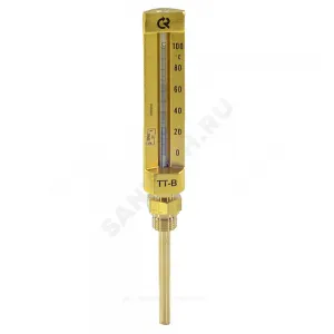 Термометр жидкостной виброустойчивый прямой 100С L=50мм G1/2" ТТ-В-150 150/50 Росма 00000002837