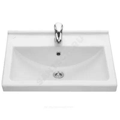 Умывальник подвесной Визит 55 белый с переливом Santeri 1.3115.3.S00.11B.0