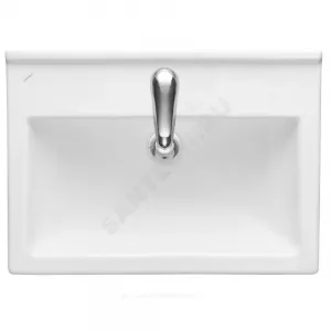 Умывальник подвесной Визит 55 1 отверстие под смеситель по центру с переливом белый Santeri 1.3115.3.S00.11B.0