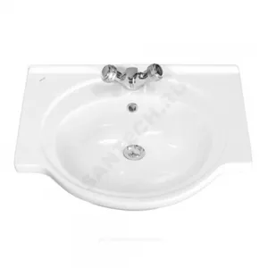 Умывальник мебельный Сатурн 60 1 отверстие под смеситель по центру белый Santeri 1.3121.1.S00.11B.0