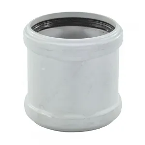 Муфта PP-MD двухраструбная бесшумная светло-серая Skolan dB SKMM Дн 110 (DN100) б/нап в/к Ostendorf 335510