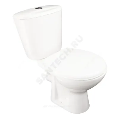 Унитаз-компакт Универсал (М) белый нижний подвод горизонт/выпуск 1/реж полипропилен Лобненский стройфарфор 10/1/5/3-36