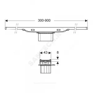 Дренажный канал L=30-130см CleanLine20 Geberit 154.451.00.1