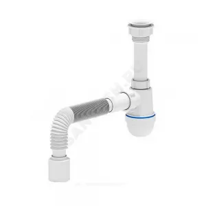 Сифон для умывальника/мойки бутылочный 1 1/4"x40 с гофрой 40х50 литой выпуск с пластиковой решёткой Варяг АНИ Пласт C5010