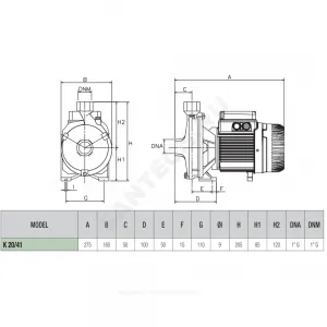 Насос центробежный K 20/41 M DAB 102110004