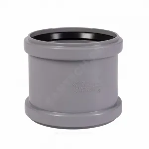 Муфта PP-H двухраструбная серая HT HTMM Дн 125 б/нап в/к Ostendorf 116510