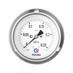 Манометр ТМ-520Т.00 осевой Дк100мм 0-0,6 МПа кл.1,0 G1/2" Росма 00000000981