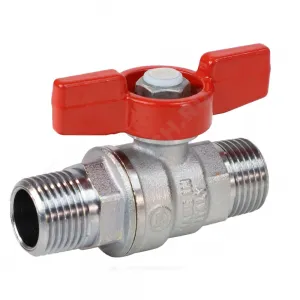 Кран шаровой латунь хром R253D Ду 10 Ру42 НР бабочка Giacomini R253X002