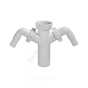 Патрубок для сифона 1 1/2"x40 с 2-мя отводами (штуцерами) Орио А-4176