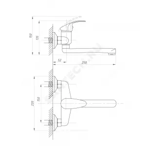 Смеситель для кухонной мойки одноручный КОМПЛЕКТАЦИЯ ПСМ-104 Профсан PSM-104-10