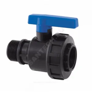 Кран шаровой компрессионный 1"x1" НР/ВР Ру10 RTP (РосТурПласт) 22076