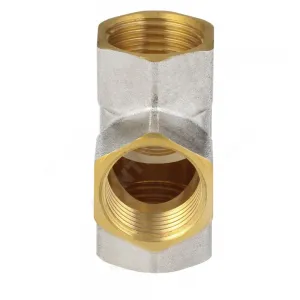 Крест латунь никель Ду 15 (1/2") ВР/ВР 9011 ГОСТ 32585-2013 Aquasfera 9011-01