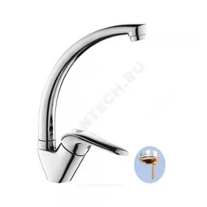 Смеситель для кухонной мойки ручка сбоку одноручный литой излив Д24 H-170мм Стройка ЦС-СМ 27/2ш D35 М-42 Центр Сантехники (Подольск) СТ300205.12