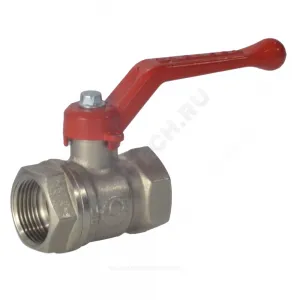 Кран шаровой латунь никель 11Б27фт1М Ду 15 Ру40 ВР полнопроходной рычаг VALFEX VF.214.NR1.012