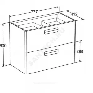 Тумба под умывальник 80 The GAP белый матовый Roca ZRU9302732