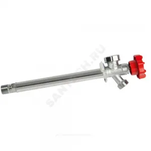 Кран водоразборный незамерзающий без штуцера Ду 15х20 Ру16 НР G1/2"х3/4" маховик L=250мм Unipump 65450