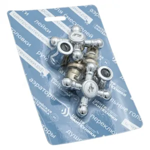 Маховик для смесителя в/к кран-букса керамическая резьба G 1/2" упаковка СКИН М_Крест Центр Сантехники (Подольск) СК600435 Маховик для смесителя в/к кран-букса керамическая резьба G 1/2" упаковка СКИН М_Крест Центр Сантехники (Подольск) СК600435