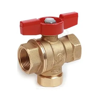 Кран-фильтр шаровой латунь Ду 20 ВР полнопроходной бабочка Giacomini R701FY024