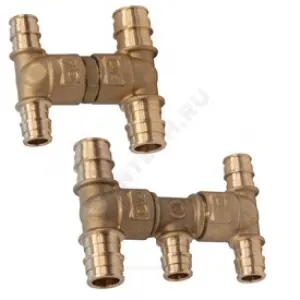 Распределитель для PE-X труб радиальный латунь Дн 20х20х16х16 GX152 Giacomini GX152Y041