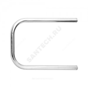 Полотенцесушитель водяной нерж сталь П-образный Ду 32 (1 1/4") НР 320х700мм боковое подключение в/к Элит-Металл