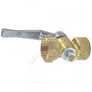 Кран для манометра 3-ходовой латунь 11б38бк/11б18бк Ду 15 Ру16 ВР G1/2" с рукояткой без фланца ВИПРА 3.04 00-01