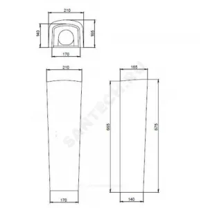 Пьедестал для умывальника Орион белый Santeri 1.3600.8.S00.00B.0