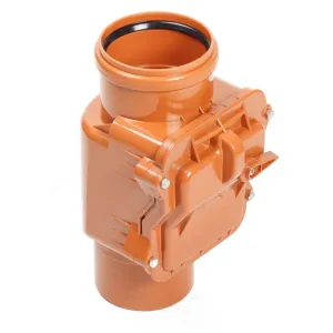 Клапан НПВХ обратный канализационный коричневый Дн 200 б/нап в/к 2481177