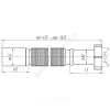 Гофра с гайкой 1 1/4"x40 L=495-1325мм АНИ Пласт K214