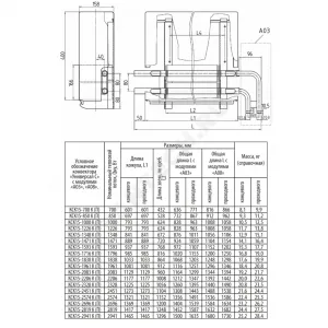 Конвектор настенный концевой "Универсал С" КСК 15 К (А03) (средней глубины) 0.7кВт ниж/п резьба лев Сантехпром 6001503