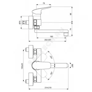 Смеситель для умывальника одноручный CERAFLEX Ideal Standard B1717AA