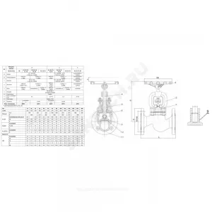 Клапан запорный чугун 215A Ду 200 Ру16 Тмакс=300 оС фл со штурвалом сальниковый Zetkama 215A200C04