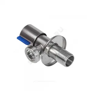 Кран бытовой угловой G1/2"х3/4" Ру10 НР переходной керамическая кран-букса RM-L ATS-1234