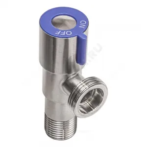 Кран бытовой угловой G1/2"х3/4" Ру10 НР переходной керамическая кран-букса RM-L ATS-1234