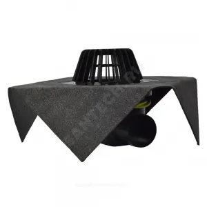 Воронка кровельная HL64.1H с горизонтальным выпуском PP Дн 75/110 с листвоуловителем, электрообогревом, теплоизоляцией, гидроизоляционным полимербитумным полотном 500мм HL HL64.1H Воронка кровельная HL64.1H с горизонтальным выпуском PP Дн 75/110 с листвоуловителем, электрообогревом, теплоизоляцией, гидроизоляционным полимербитумным полотном 500мм HL HL64.1H