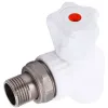 Кран PP-R шаровой белый НР Дн 25х1/2" угловой для радиатора VALFEX 10148125