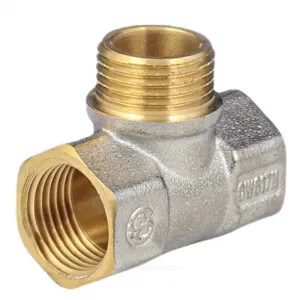 Тройник латунь никель Ду 15 (1/2") ВР/НР/ВР 9009 ГОСТ 32585-2013 Aquasfera 9009-01