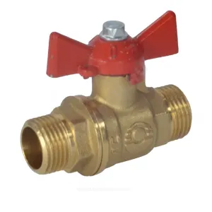 Кран шаровой латунь 11Б27фт1М Ду 15 Ру40 НР полнопроходной бабочка VALFEX VF.219.LB1.012