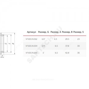 Контргайка латунь никель Ду 20 (3/4") ВР VALFEX VF.655.N.034