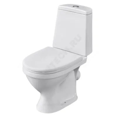 Унитаз-компакт Прайм Комфорт белый нижний подвод косой выпуск 2/реж полипропилен микролифт Santeri 1.P206.3.S00.00B.F