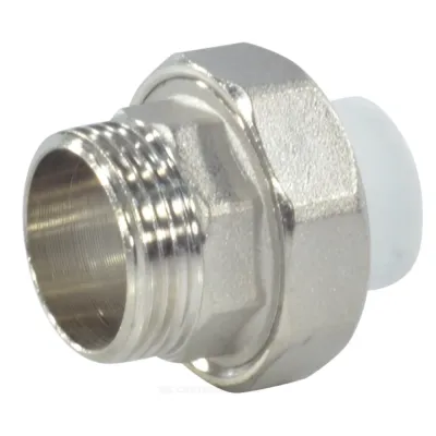 Муфта PP-R комбинированная разъемная белая НР Дн 40х1 1/4" RTP (РосТурПласт) 10648