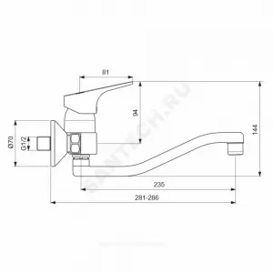 Смеситель для кухонной мойки одноручный NEXT Vidima BA373AA