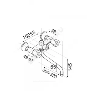 Смеситель для ванны с душем двуручный круглый излив, душевой шланг н/ж сталь, хромированная пластиковая лейка и кронштейн Стандарт ЦС-СМ 600/5-4 К М_Супер Центр Сантехники (Подольск) СМ503645 Смеситель для ванны с душем двуручный круглый излив, душевой шланг н/ж сталь, хромированная пластиковая лейка и кронштейн Стандарт ЦС-СМ 600/5-4 К М_Супер Центр Сантехники (Подольск) СМ503645
