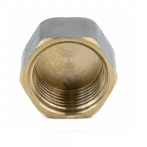 Заглушка латунь никель Ду 15 (1/2") ВР 9016 ГОСТ 32585-2013 Aquasfera 9016-01