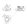 Биде подвесное TESI черное Ideal Standard T3552V3