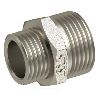 Ниппель латунь никель переходной Ду 40х32 (1 1/2"х1 1/2") НР RTP (РосТурПласт) 29285