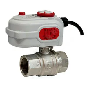 Кран шаровой латунь никель R276B Ду 32 ВР полнопроходной с эл/привод 230В 2/поз Giacomini R276BX006